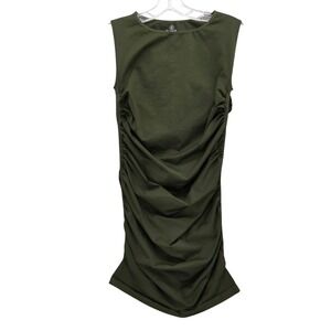 Blanqi Stomach Support Sleeveless Maternity Tank Dress Olive Green‎ Size S/M